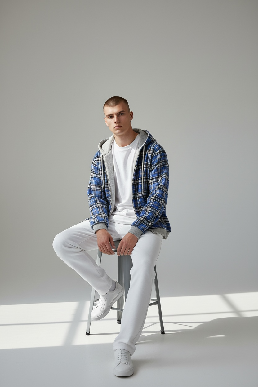 Reversible Hoodies & White T-Shirt